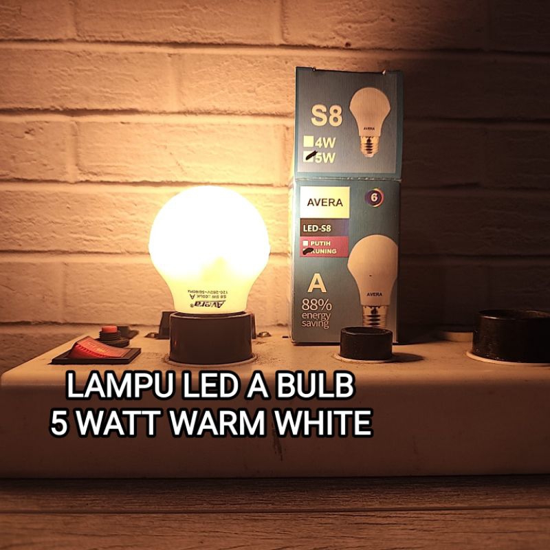 Jual Avera Lampu Led A Bulb W Watt Warm White Kuning K Bagus