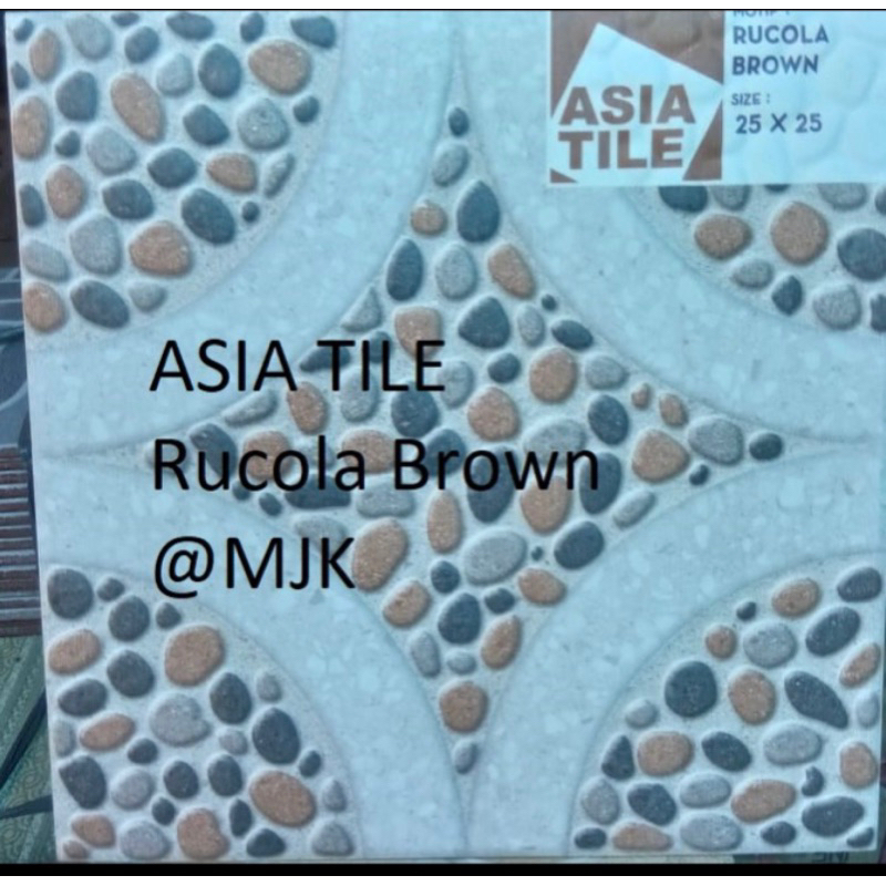 Jual Keramik Lantai X Asia Rucola Brown Motif Batu Untuk Kamar