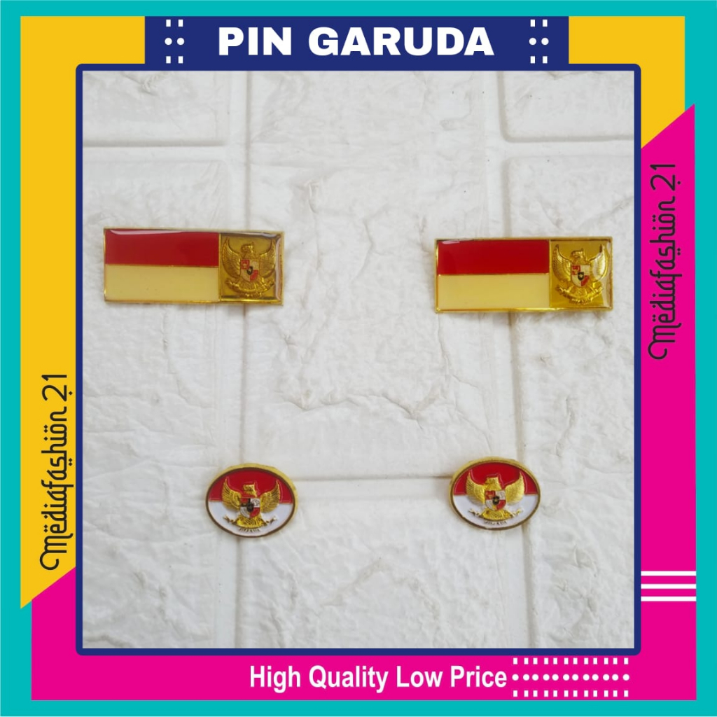 Jual Pin Bros Lencana Garuda Bendera Merah Putih Kuningan Shopee