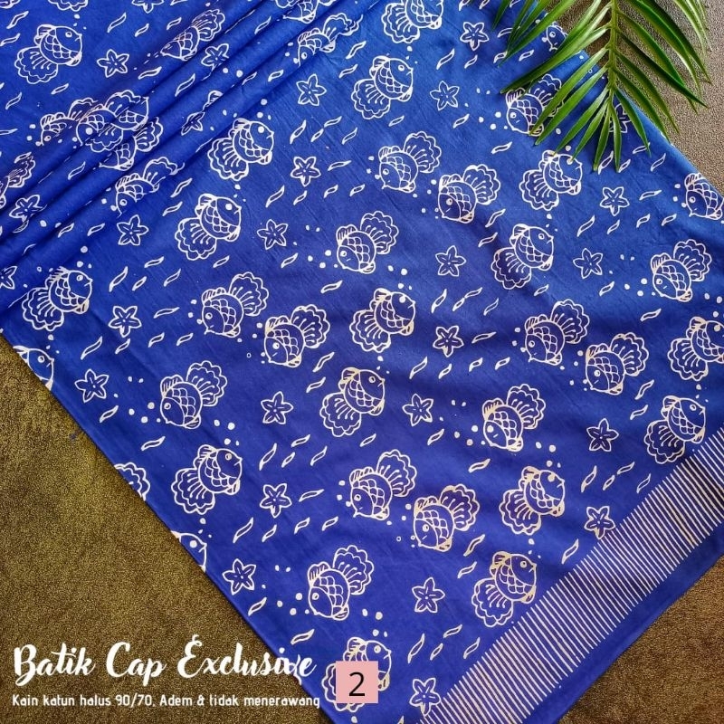 Jual Kain Batik Cap Garutan Serian Warna Biru Shopee Indonesia