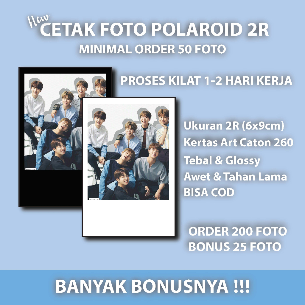 Jual CETAK FOTO 2R PROSES CEPAT BISA COD Shopee Indonesia