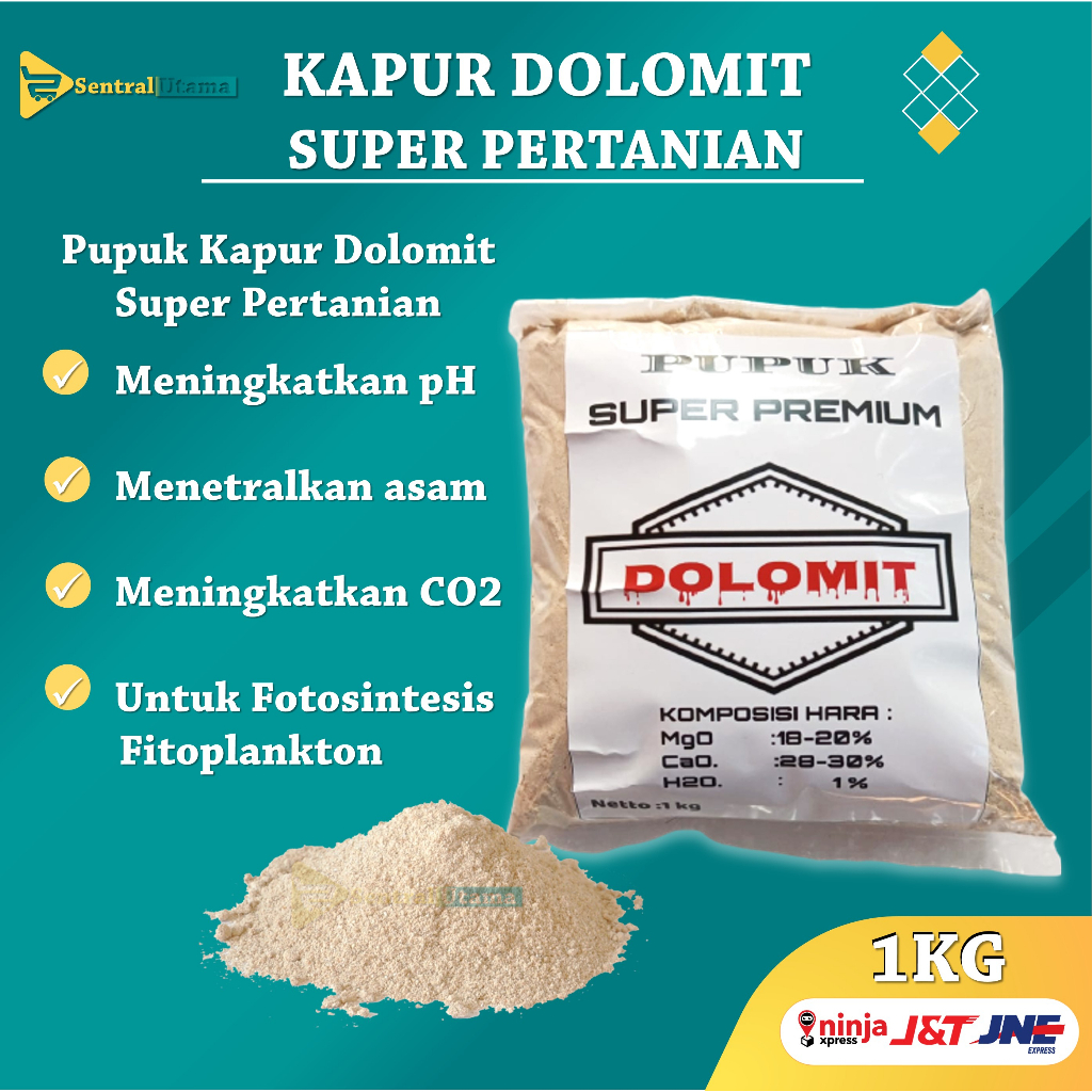 Jual Pupuk Kapur Dolomit Super Pertanian Repack Kg Kapur Dolomit