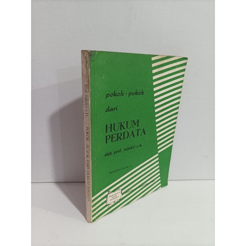 Jual Buku Original Pokok Pokok Hukum Perdata By Prof Subekti S H