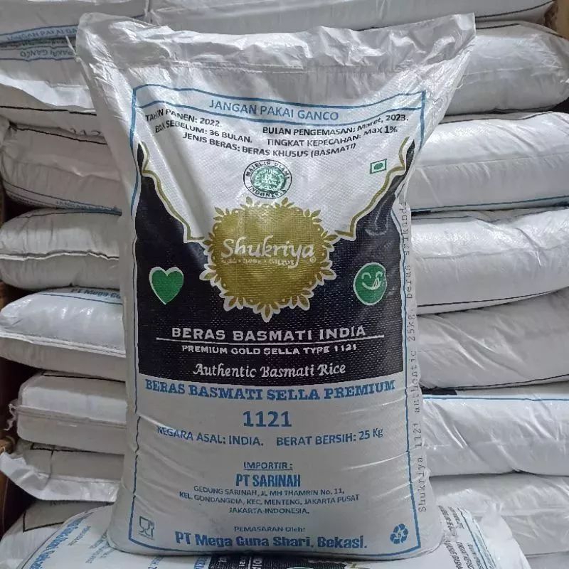 Jual Beras Basmati Merk Shukriya Sella Premium 1121 Repack 1kg Shopee