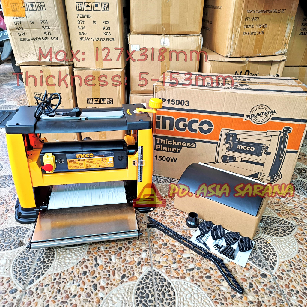 Jual Mesin Thickness Planer Serut Kayu Duduk Ingco Tp Meja Ketam