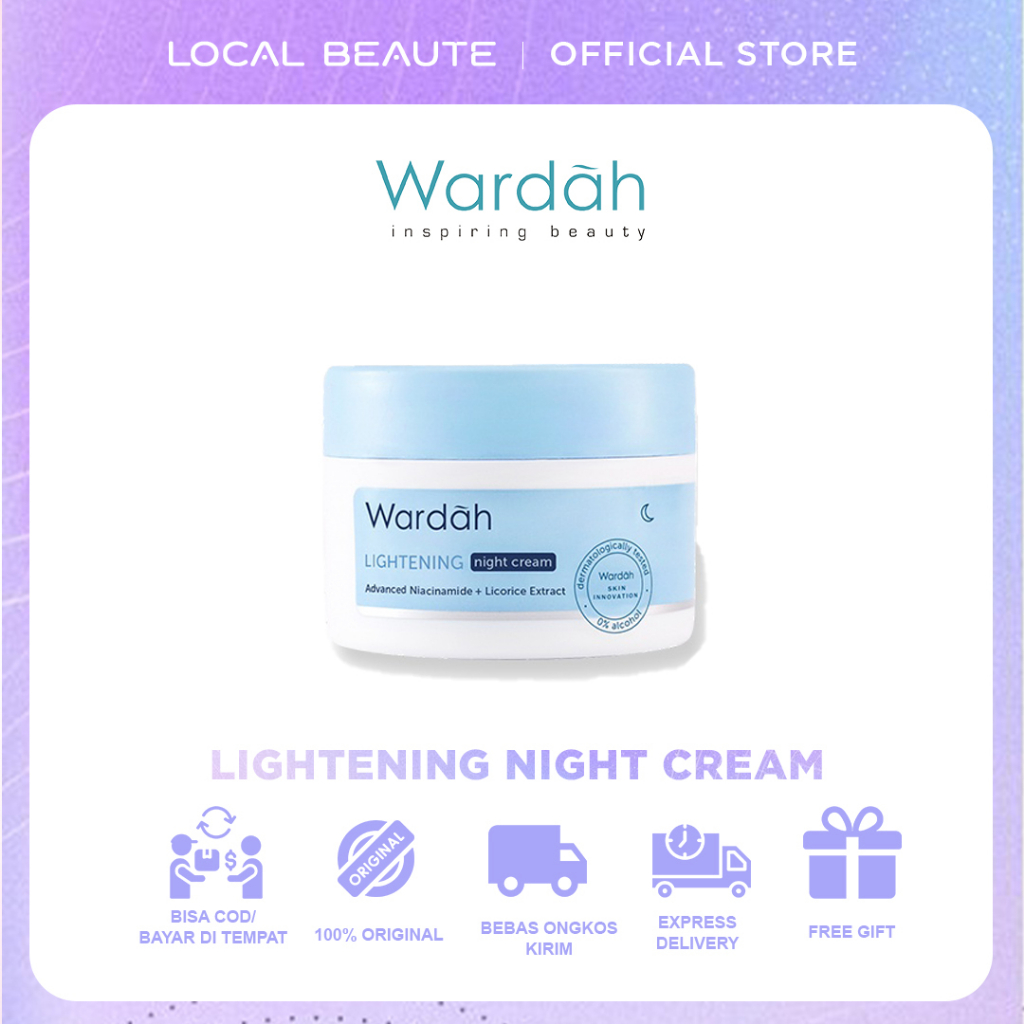 Jual Local Beaute Wardah Lightening Night Cream Krim Malam Dengan