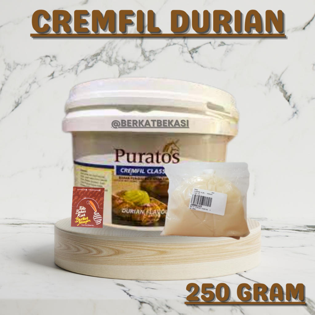 Jual SELAI DURIAN PURATOS CREMFIL FILLING TOPPING 250GR Shopee