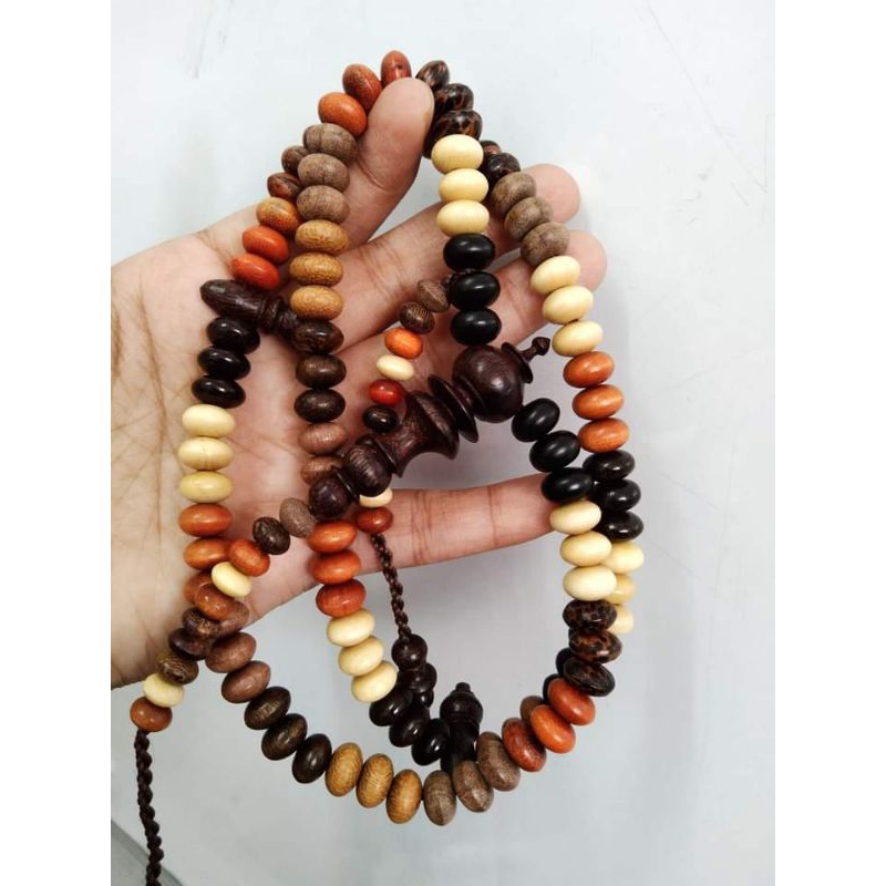 Jual Tasbih Kombinasi Kayu Bertuah Model Pipih Mm Shopee Indonesia