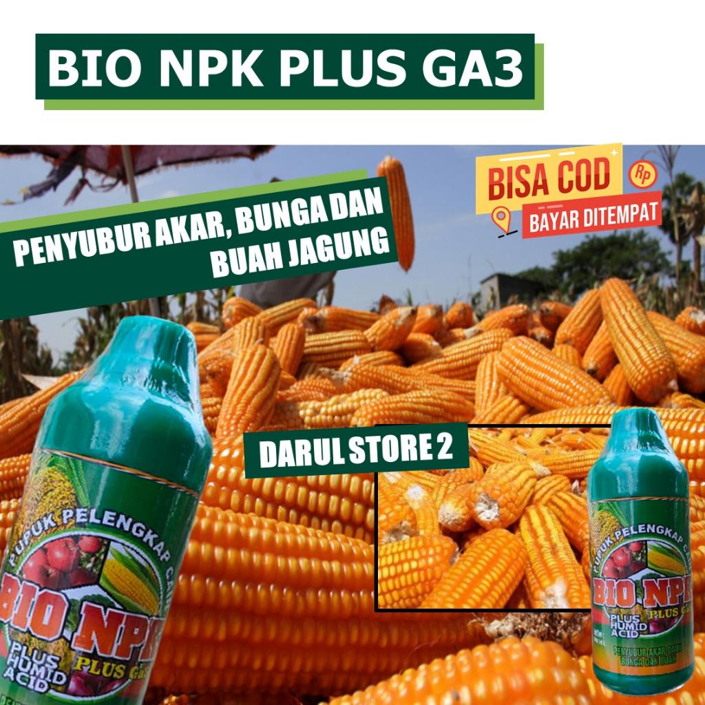 Jual Promo NPK GAZA BUAH JAGUNG MELEBATKAN DAUN AKAR DAN BUNGA Tanaman