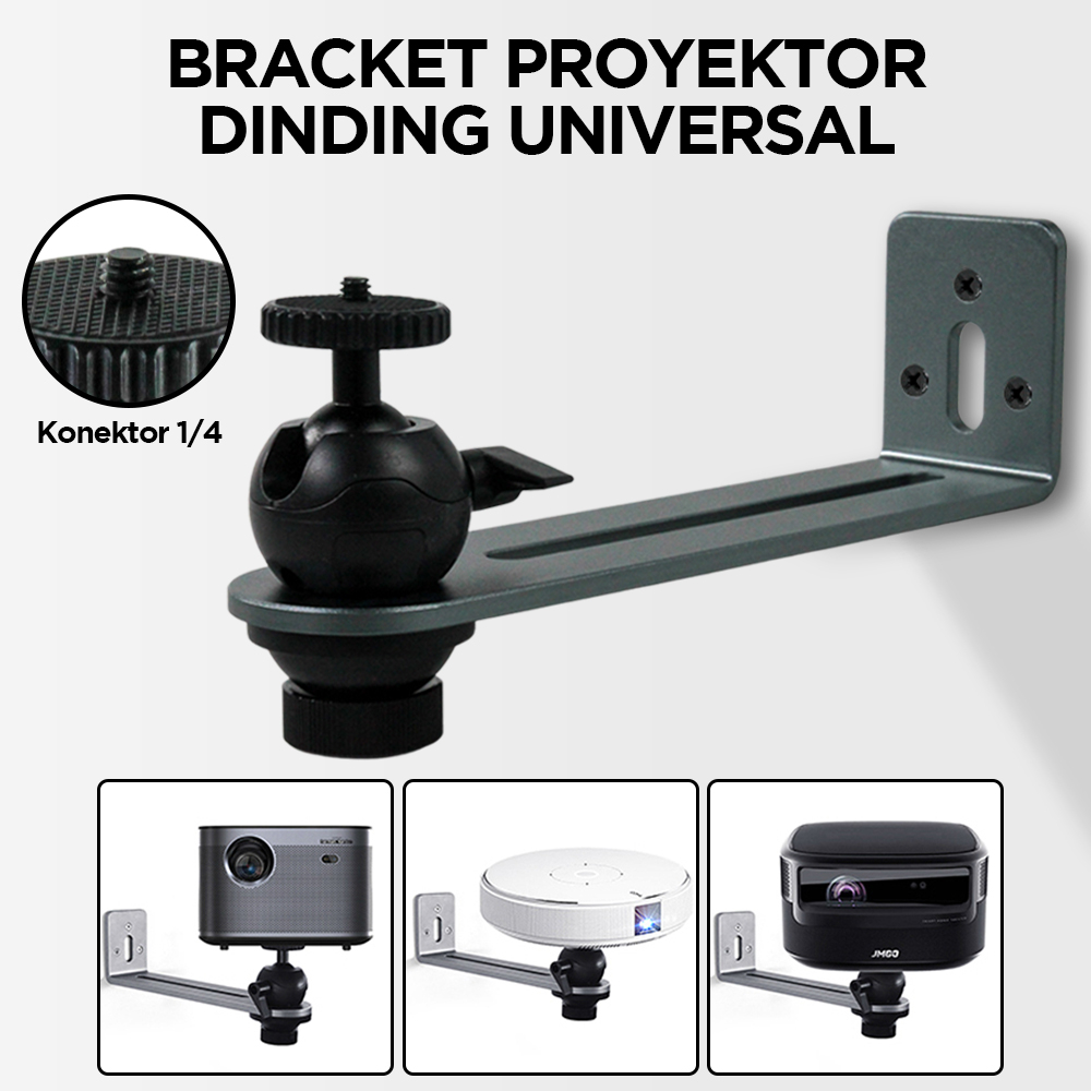 Jual Liboer Bracket Proyektor Dinding Universal 1 4 Screw Adjustable