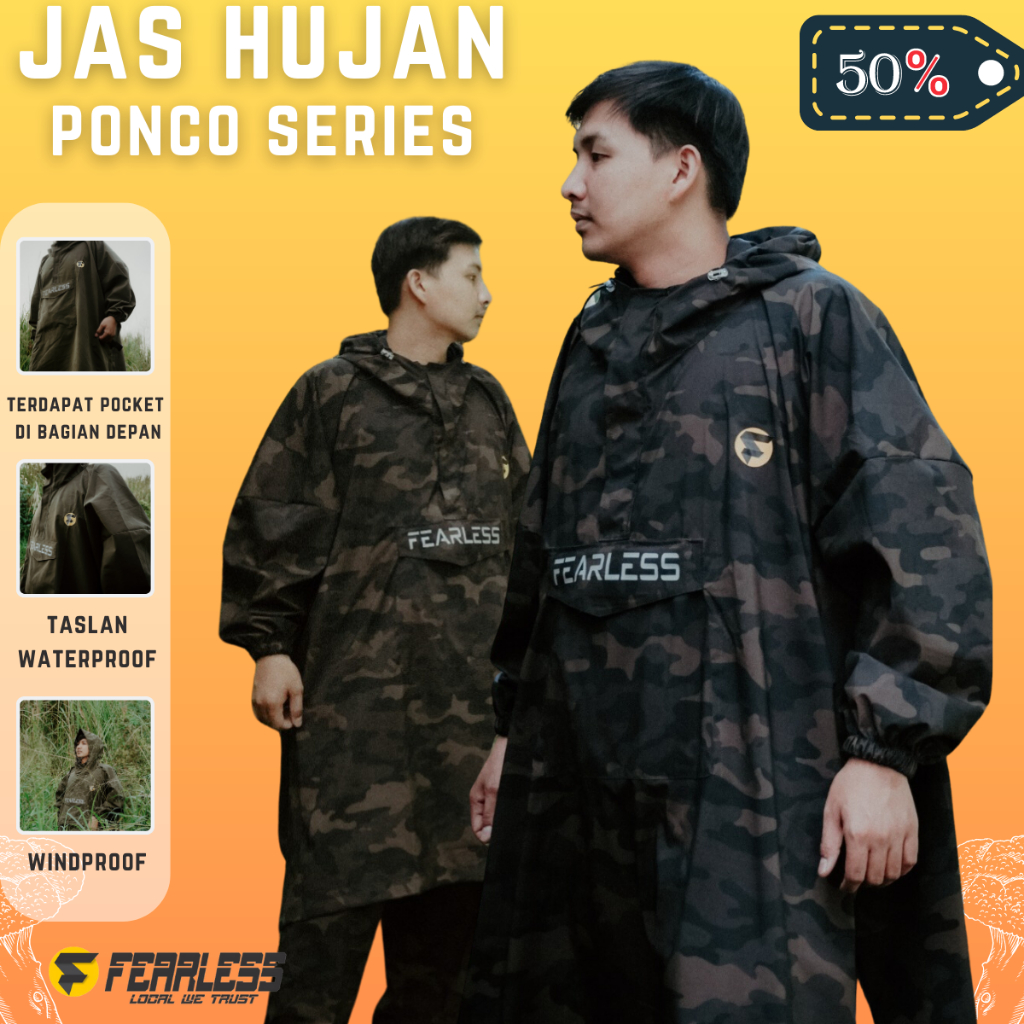 Jual Jas Hujan Ponco Pria Wanita Jumbo Lengan Panjang Shopee Indonesia