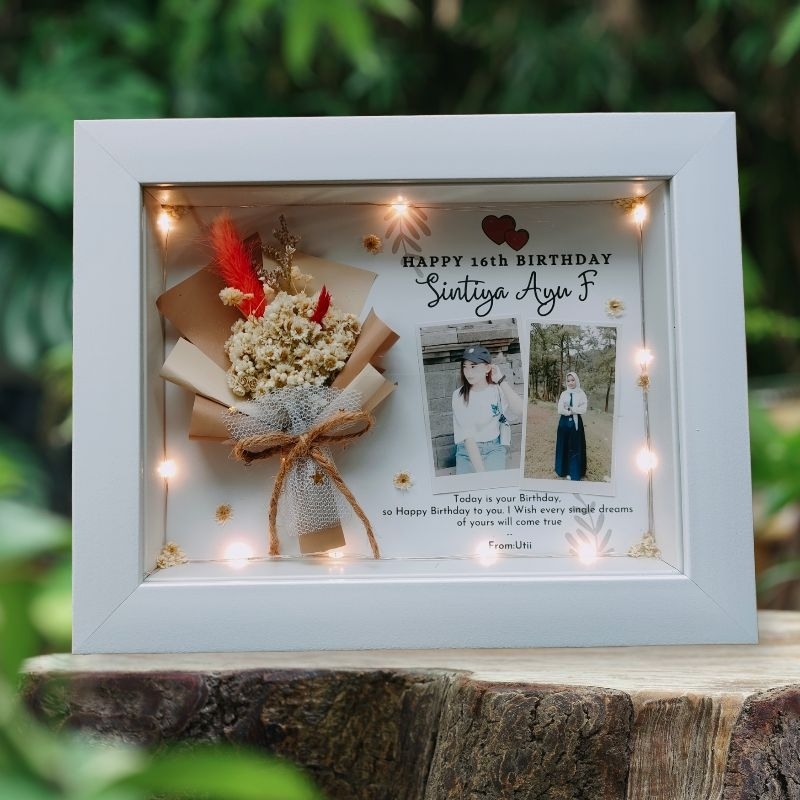 Jual Flowers In Frame Frame D Kado Wedding Graduation