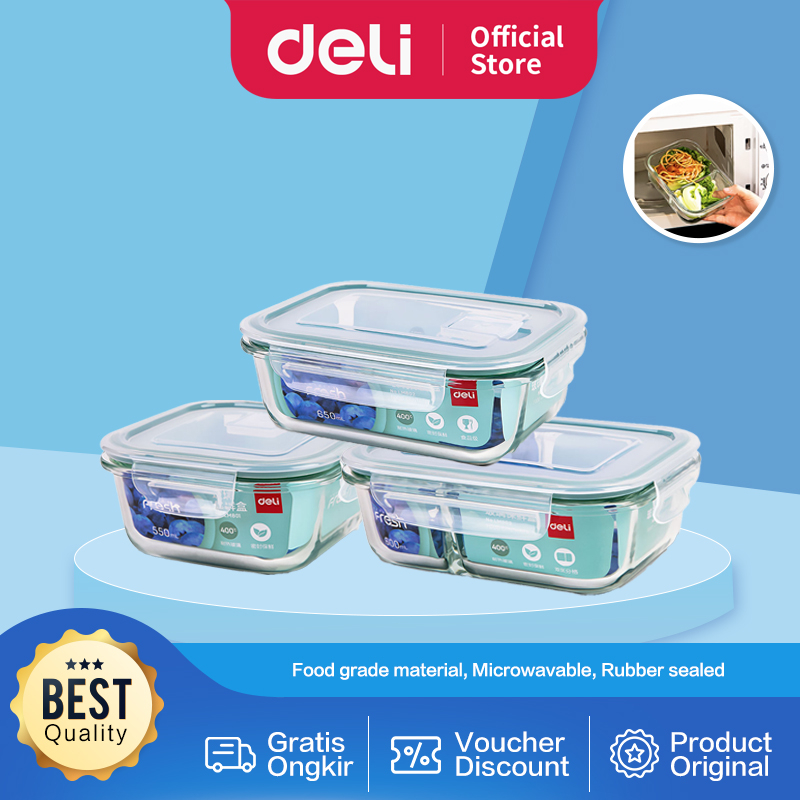 Jual Deli Kotak Makan Kaca Kotak Bekal Kontainer Penyimpanan