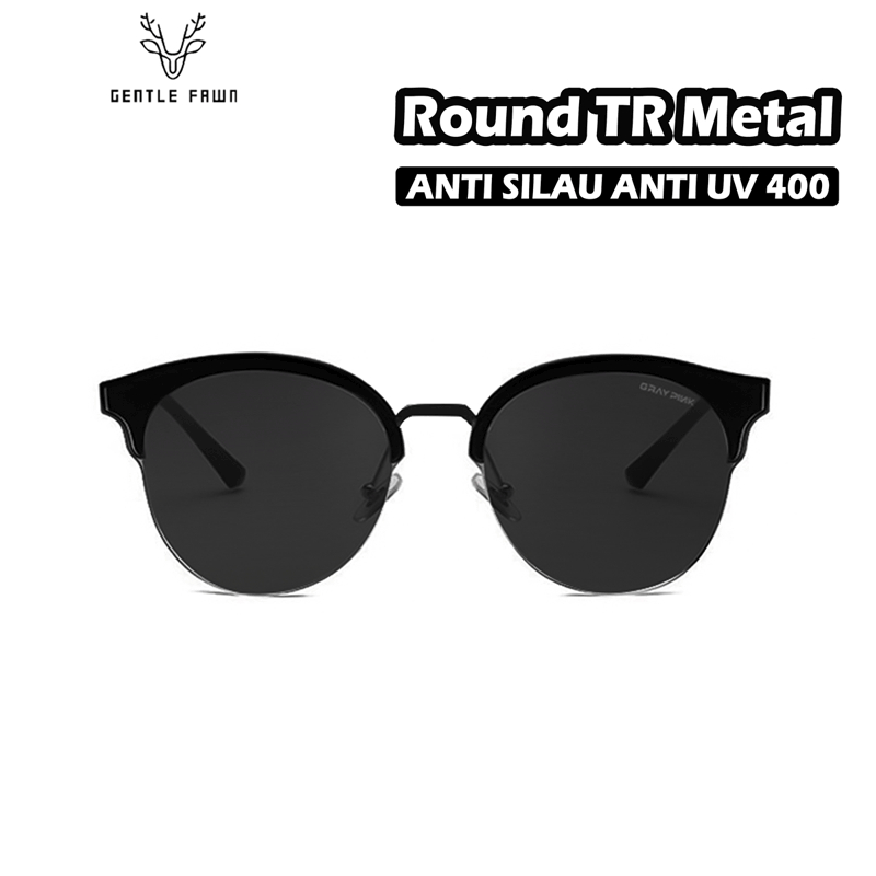 Jual GENTLE FAWN Kacamata Hitam Sunglasses Anti UV TR90 Metal Design