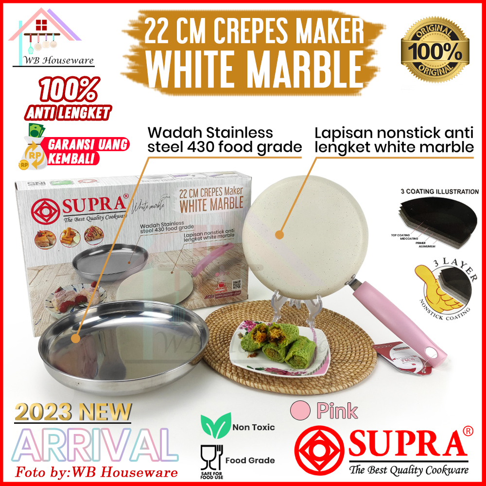 Jual Supra Crepes Pan Maker Cm Teflon Anti Lengket Wajan Walik