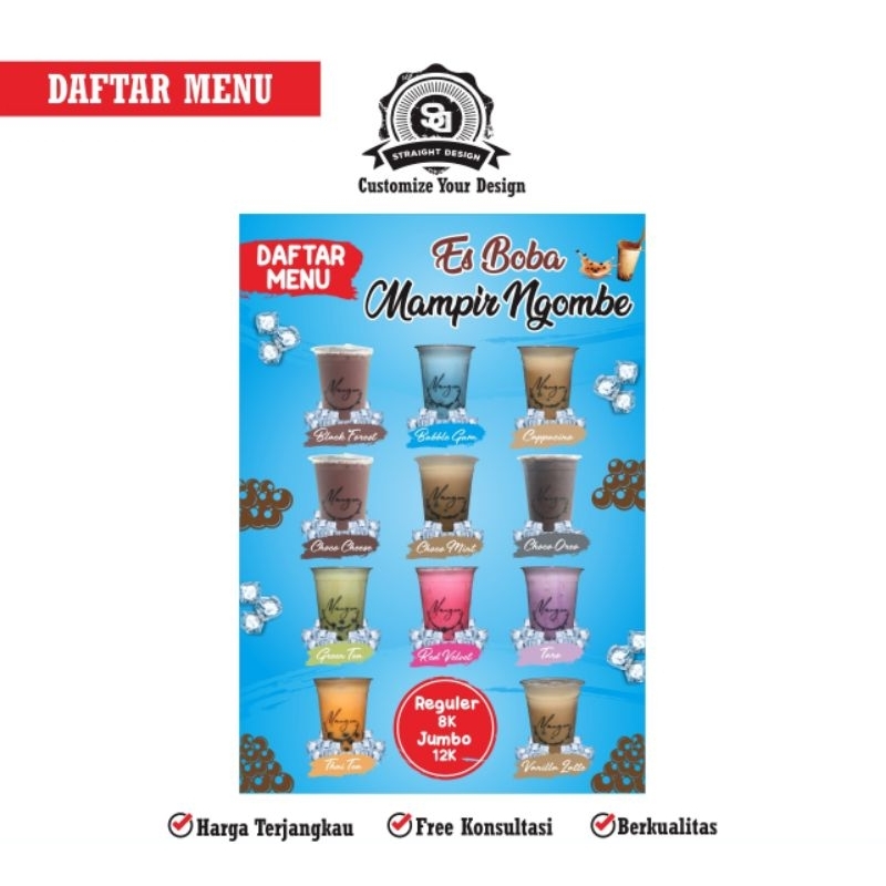 Jual Desain Daftar Menu Makanan Minuman Shopee Indonesia