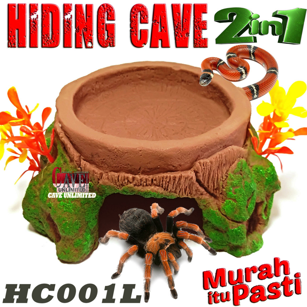 Jual HC001L HIDING CAVE 2IN1 HIDINGCAVE WATERDISH GOA TEMPAT