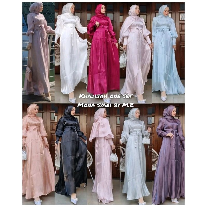 Jual Sale Khadijah One Set Dress Gamis Wanita By Mona Syari Shopee