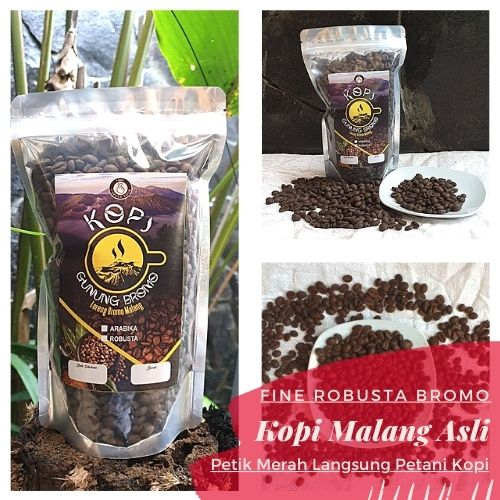 Jual Kopi Fine Robusta Gunung Bromo Malang Bubuk Murni Biji Asli Gr