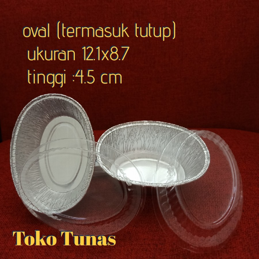 Jual Tray Loyang Alumunium Foil Oval Kecil Tipe O230 Zuppa Suppa Sup