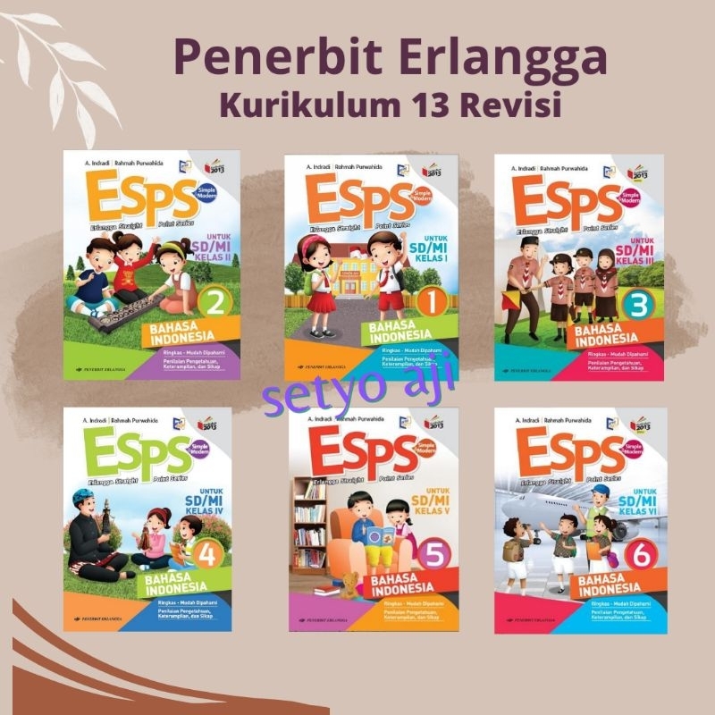 Jual ESPS Bahasa Indonesia SD MI Kelas 123456 K13 Revisi Penerbit