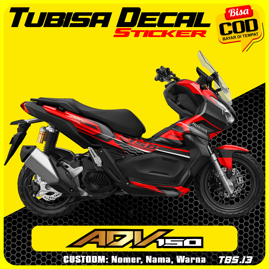 Jual Decal Sticker Striping Full Body ADV 150 Premium Racing TBS 13