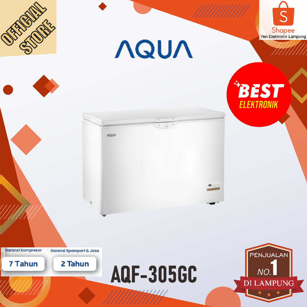 Jual Chest Freezer AQUA AQF 305DC Dual Chamber Kulkas Dan Box Pembeku