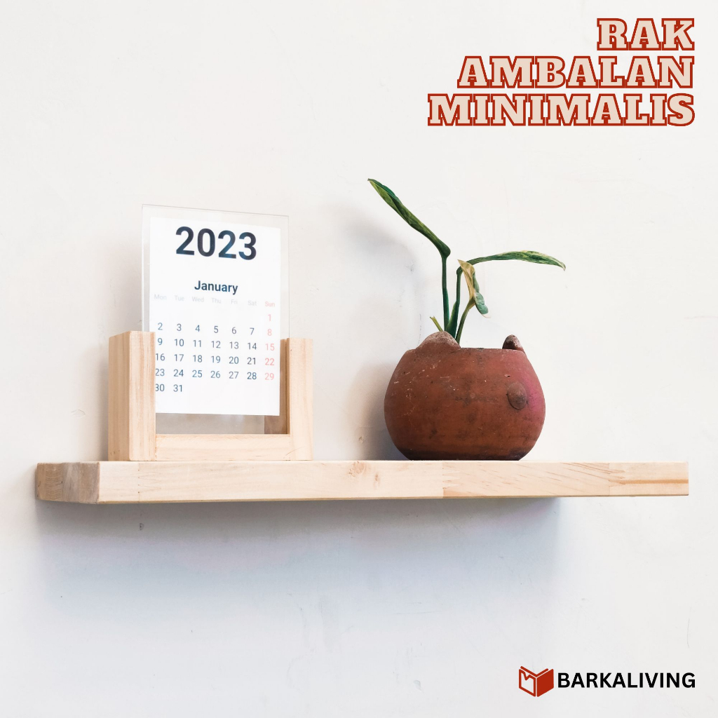 Jual Rak Ambalan Kayu Minimalis Wooden Floating Shelves Shopee Indonesia