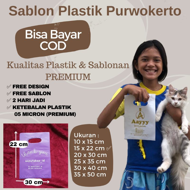 Jual Sabkon Plastik Plong X Cm Free Design Kresek Sablon Olshop