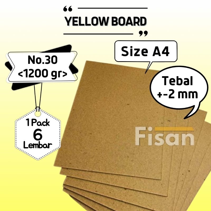 Jual Pcs Yellow Board Karton Tebal A No Tebal Mm Shopee Indonesia