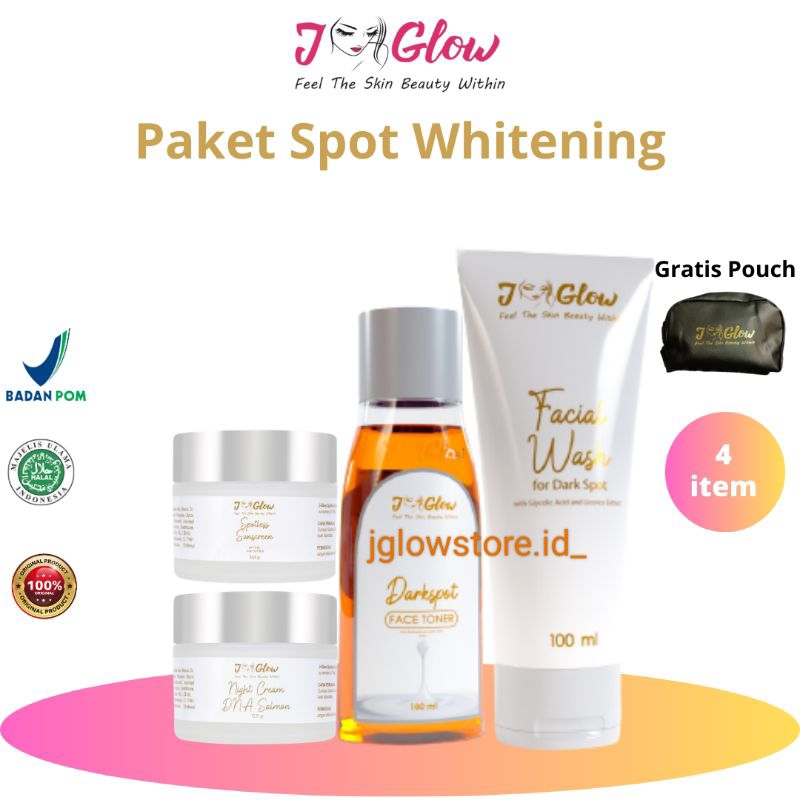 Jual Jglow Skincare Paket Dark Spot Whitening Sunscreen Ampuh Hempaskan