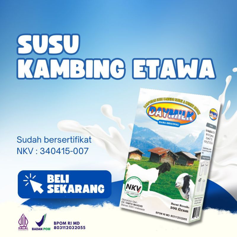 Jual Susu Kambing Etawa Bubuk Daymilk Gr Halal Bpom Shopee Indonesia