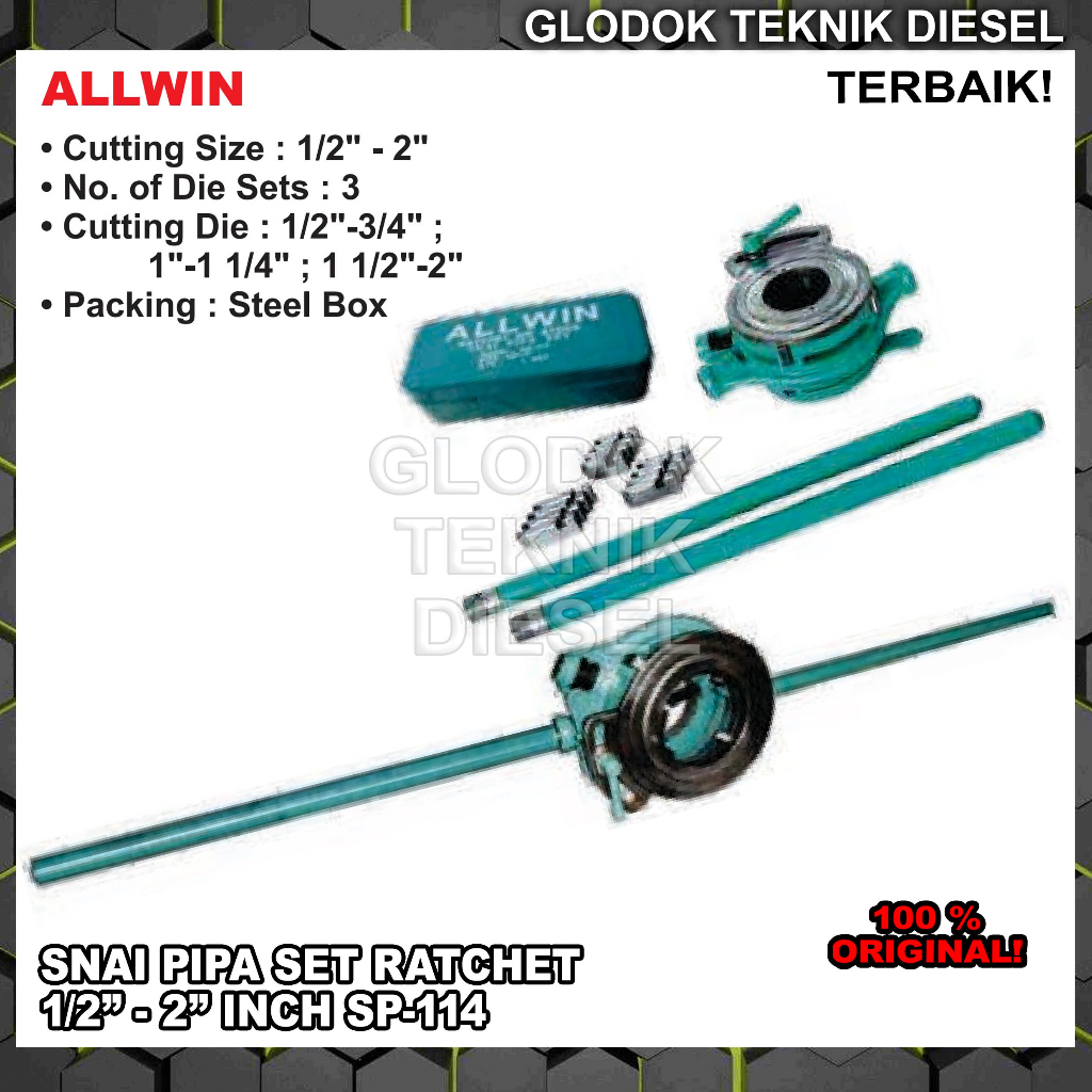 Jual Allwin Alat Snai Senai Pipa Set Ratchet Inch Sp