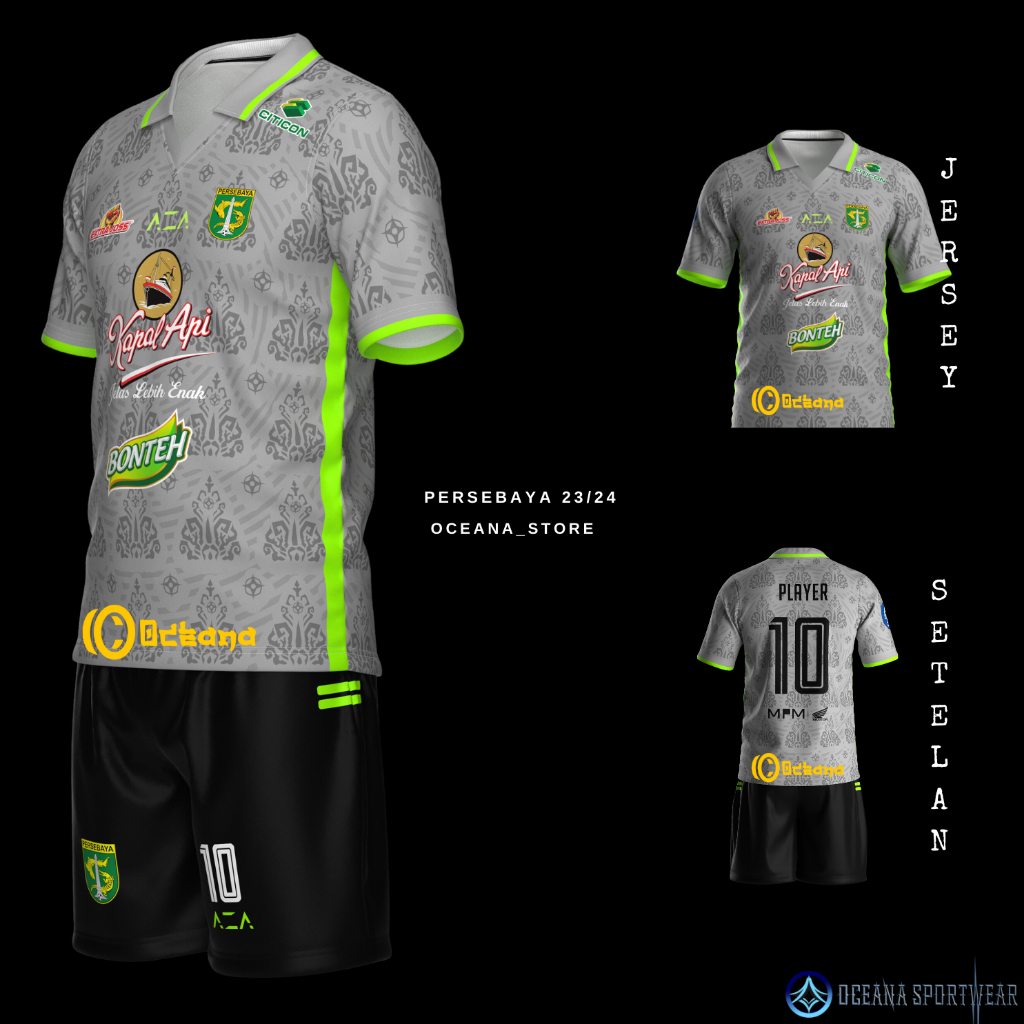 Jual Jersey Persebaya Away Musim Full Printing Premium Free