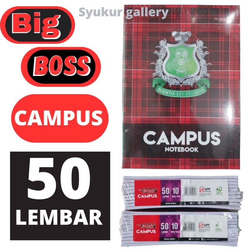 Jual Buku Tulis Big Boss Campus Isi Lembar Ukuran Boxy Pack