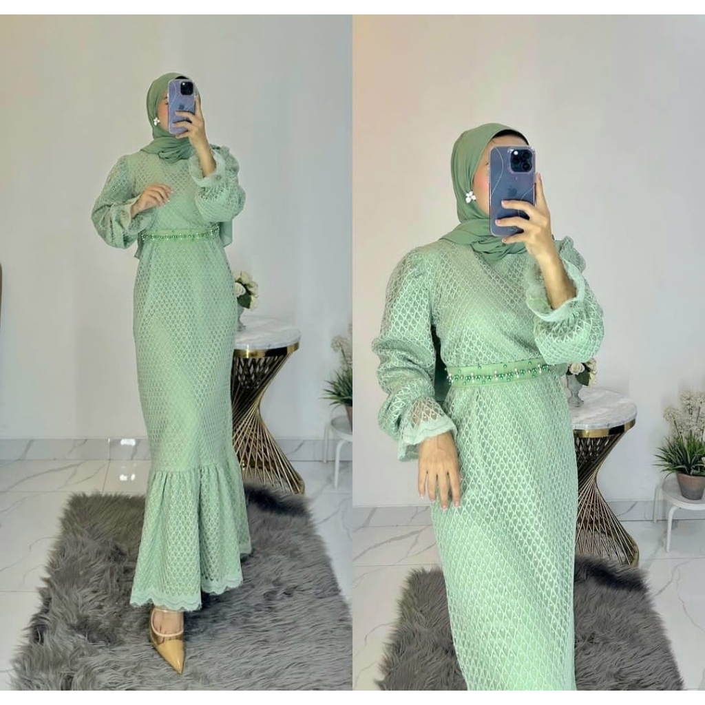 Jual Aurora Boutique MAXI YOLLA Dress Model Mermaid Duyung Terbaru