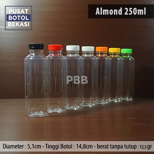 Jual BOTOL ALMOND 250ML KHUSUS GOJEK ATAU GRAB ISI 100 PCS Shopee