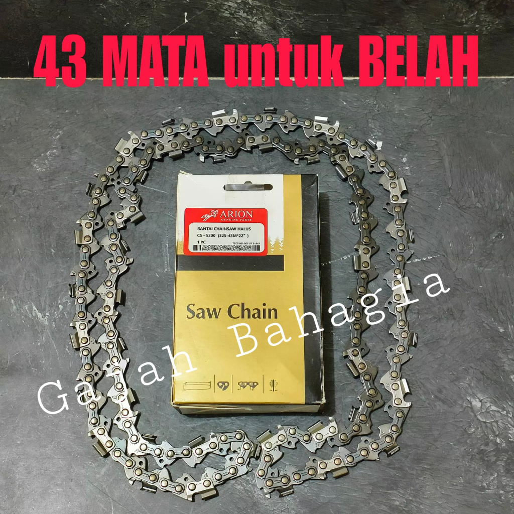 Jual Rantai Chainsaw 22 Inch Belah 43T Chain Saw 22 43 Mata Gergaji