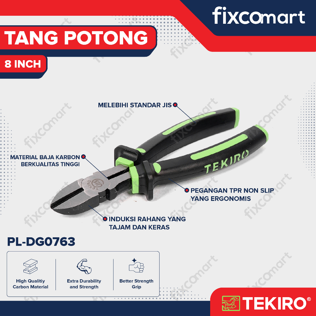 Jual Tekiro Tang Kombinasi Lancip Potong Linesman Long Nose