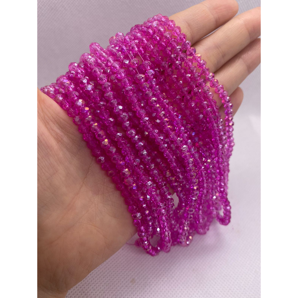 Jual Mote Crystal Ceko 4mm Kristal Ceko String Warna Per Kalung