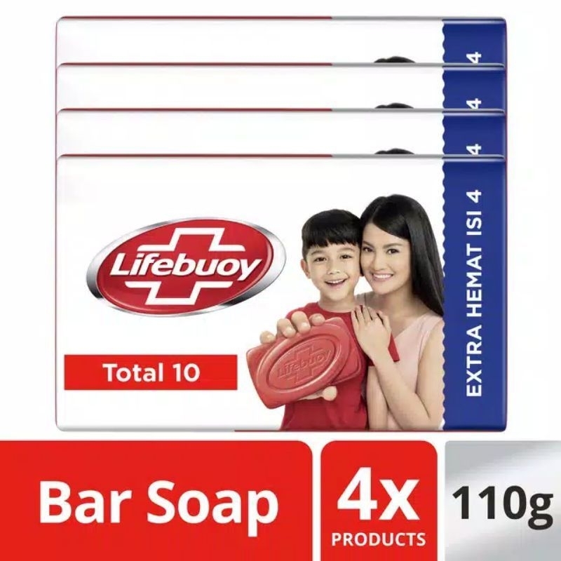 Jual Lifebuoy Total10 Sabun Batang Isi 4 X 110g Shopee Indonesia