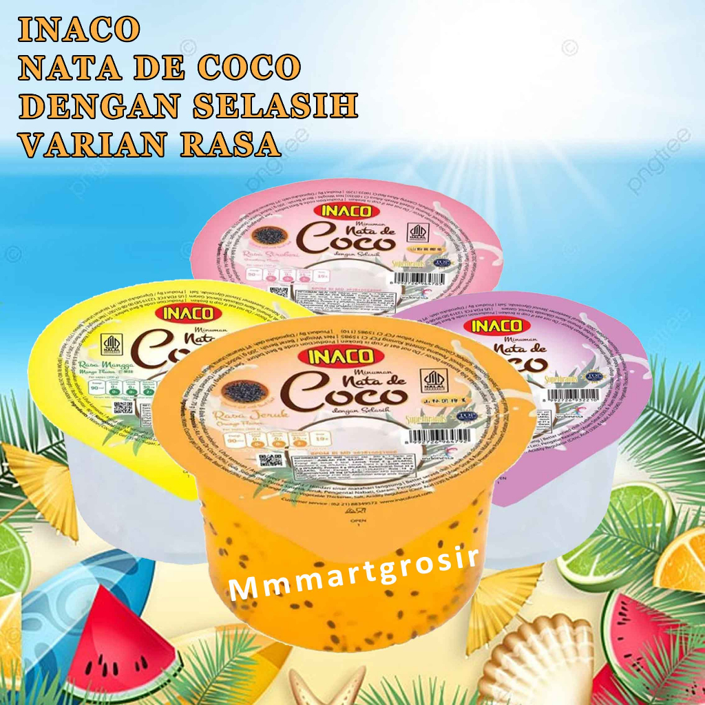 Jual Inaco Nata De Coco Cup Minuman Coconut Selasih Minuman Flavor