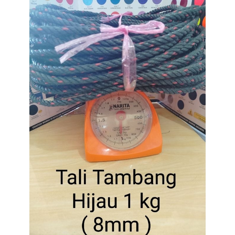 Jual Tali Tampar Tali Tambang Hijau 8 Mm 1 Kg Shopee Indonesia