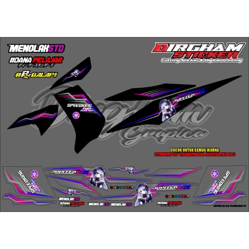 Jual Striping Variasi Transparan Uv Original Sticker Transparan Yamaha