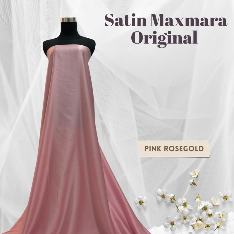 Jual Bahan Kain Dasar Satin Saten Pure Silk Lux Mewah 100 Maxmaraa Max