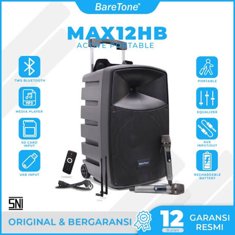 Jual Speaker Portable Wireless Baretone Max Hb Original Inch