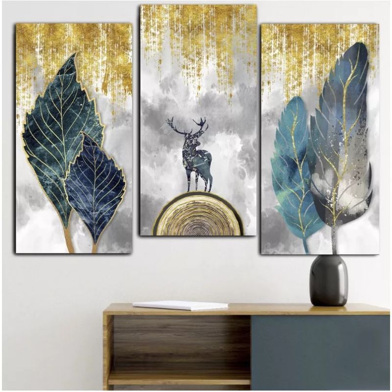 Jual Hiasan Dinding Pemandangan Aesthetic Hewan Rusa Wall Decor