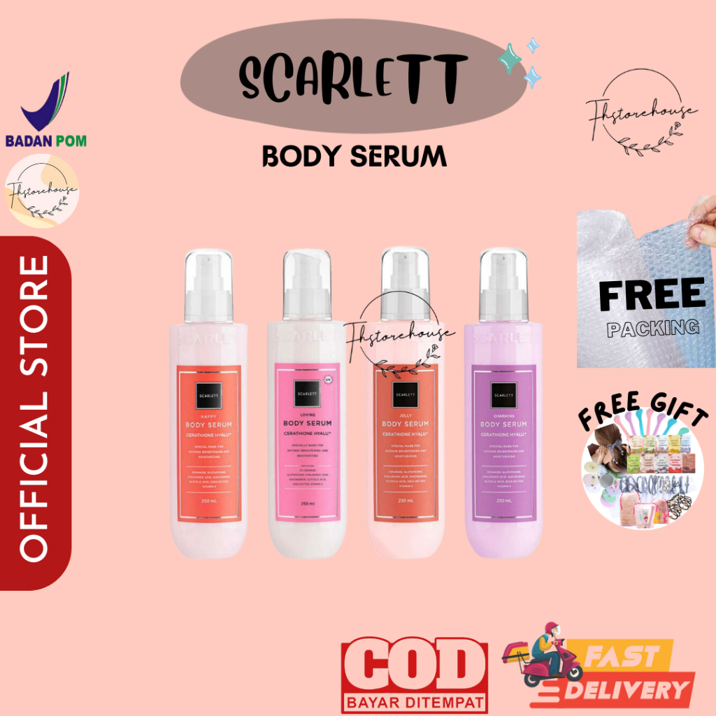 Jual Scarlett Whitening Body Serum Series Happy Jolly Charming