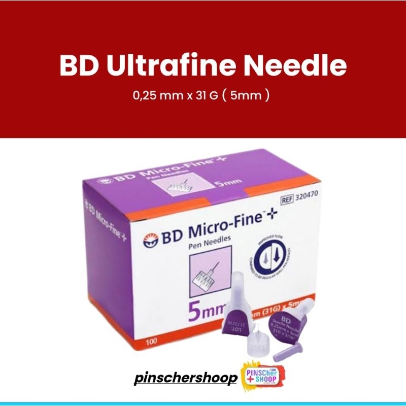 Jual Jarum Insulin BD Microfine 31 G Ungu 0 25 X 5 Mm Shopee Indonesia