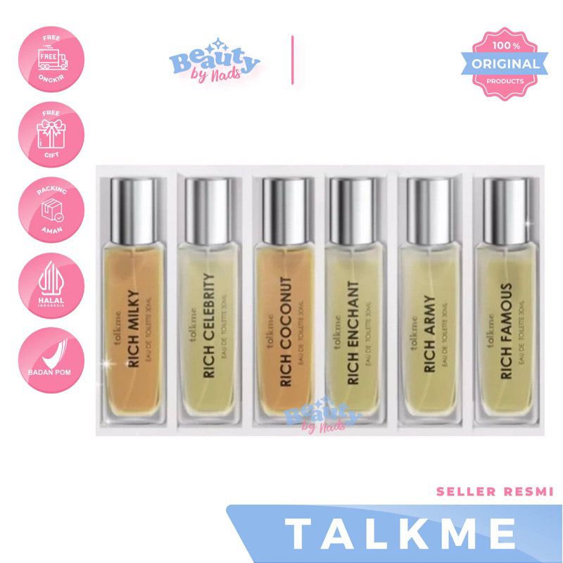 Jual READY TALKME RICH SERIES PARFUME EDT EAU DE TOILETTE PARFUM BY